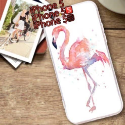 Coque Silicone Gel FLAMAN ROSE Apple IPhone 5/5S/SE -Mobilemania Magasin coque silicone gel flaman rose apple iphone 55sse 1