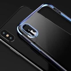 Coque Silicone Gel FLOVEME 3D Plating Contours Métallisé Apple IPhone X/Xs -Mobilemania Magasin coque silicone gel floveme 3d plating contour metallise apple iphone x 1