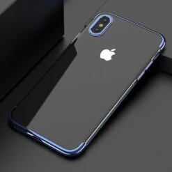 Coque Silicone Gel FLOVEME 3D Plating Contours Métallisé Apple IPhone X/Xs -Mobilemania Magasin coque silicone gel floveme 3d plating contour metallise apple iphone x 2