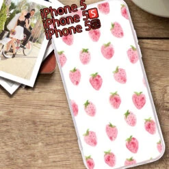 Coque Silicone Gel FRAISE Apple IPhone 5/5S/SE -Mobilemania Magasin coque silicone gel fraise apple iphone 55sse 2