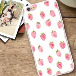 Coque Silicone Gel FRAISE Apple IPhone 6/6s -Mobilemania Magasin coque silicone gel fraise apple iphone 66s 2