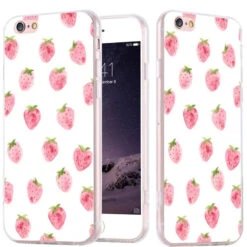 Coque Silicone Gel FRAISE Apple IPhone 6/6s Plus -Mobilemania Magasin coque silicone gel fraise apple iphone 66s plus 1