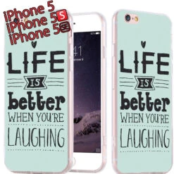Coque Silicone Gel LIFE IS BETTER… Apple IPhone 5/5S/SE -Mobilemania Magasin coque silicone gel life is better apple iphone 55sse 1