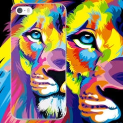 Coque Silicone Gel LION POP ART Apple IPhone 5/5S/SE
