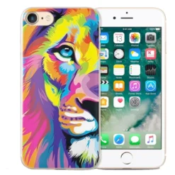 Coque Silicone Gel LION POP ART Apple IPhone 7/8 -Mobilemania Magasin coque silicone gel lion pop art apple iphone 78 1