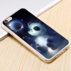 Coque Silicone Gel PANDA Apple IPhone 6/6s Plus -Mobilemania Magasin coque silicone gel panda apple iphone 66s plus 1
