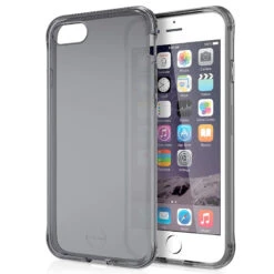 Coque Souple ITSKINS NANO GEL DUO Apple IPhone 7/8/6S/6/SE 2020 Noir-Clair -Mobilemania Magasin coque souple itskins nano gel duo apple iphone 786s6se 2020 6