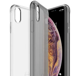 Coque Souple ITSKINS NANO GEL DUO Apple IPhone XS MAX Noir-Clair -Mobilemania Magasin coque souple itskins nano gel duo apple iphone xs max noir clair 1
