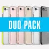 DuoPack Coque FLOVEME Hybride Avec Contour Renforcés Apple IPhone 7/8 -Mobilemania Magasin duopack coque floveme hybride avec contour renforces apple iphone 78