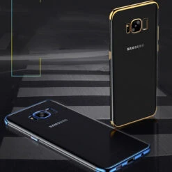 DUOPACK Coque Silicone Gel FLOVEME 3D Plating Contours Métallisé Samsung Galaxy S8 Plus -Mobilemania Magasin duopack coque silicone gel floveme 3d plating contours metallise samsung galaxy s8 plus 2
