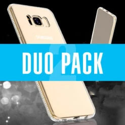 DUOPACK Coque Souple Floveme Crystal Contours Strass Samsung Galaxy S8 Plus