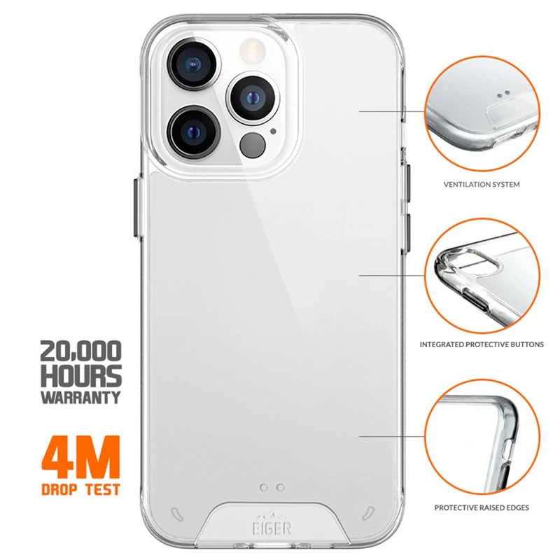 Eiger - IPhone 13 PRO Coque Rigide GLACIER Clair 4 Eiger - IPhone 13 PRO Coque Rigide GLACIER Clair – Image 2