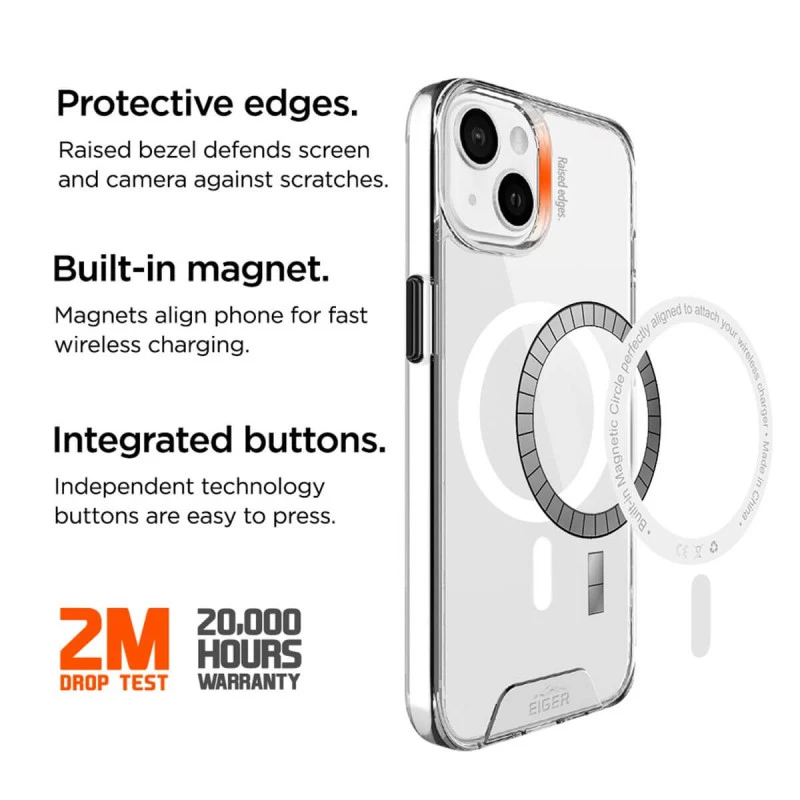 Eiger - IPhone 14 Plus Coque Rigide GLACIER MagSafe Clair 4 Eiger - IPhone 14 Plus Coque Rigide GLACIER MagSafe Clair – Image 2