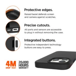 Eiger - IPhone 14 PRO Coque Rigide NORTH Case Noir -Mobilemania Magasin eiger iphone 14 pro coque rigide north case noir 2