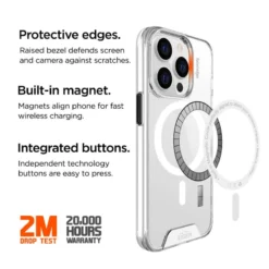 Eiger - IPhone 14 PRO MAX Coque Rigide GLACIER MagSafe Clair -Mobilemania Magasin eiger iphone 14 pro max coque rigide glacier magsafe clair 2