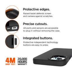 Eiger - IPhone 15 Plus Coque Rigide NORTH Case Noir -Mobilemania Magasin eiger iphone 15 plus coque rigide north case noir 1