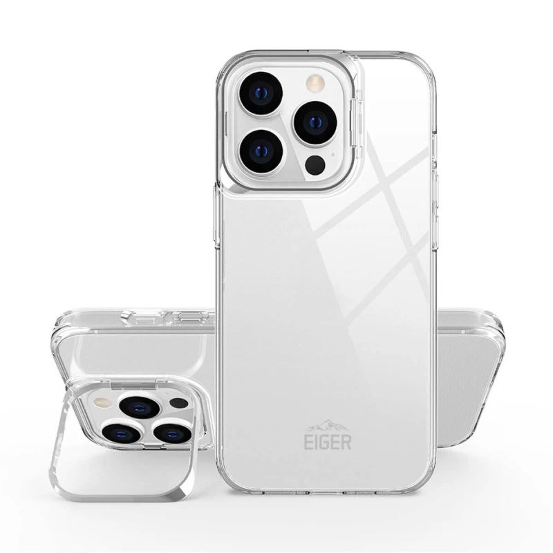 Eiger - IPhone 15 PRO Coque Rigide Grip Stand Case Clair 5 Eiger - IPhone 15 PRO Coque Rigide Grip Stand Case Clair – Image 3