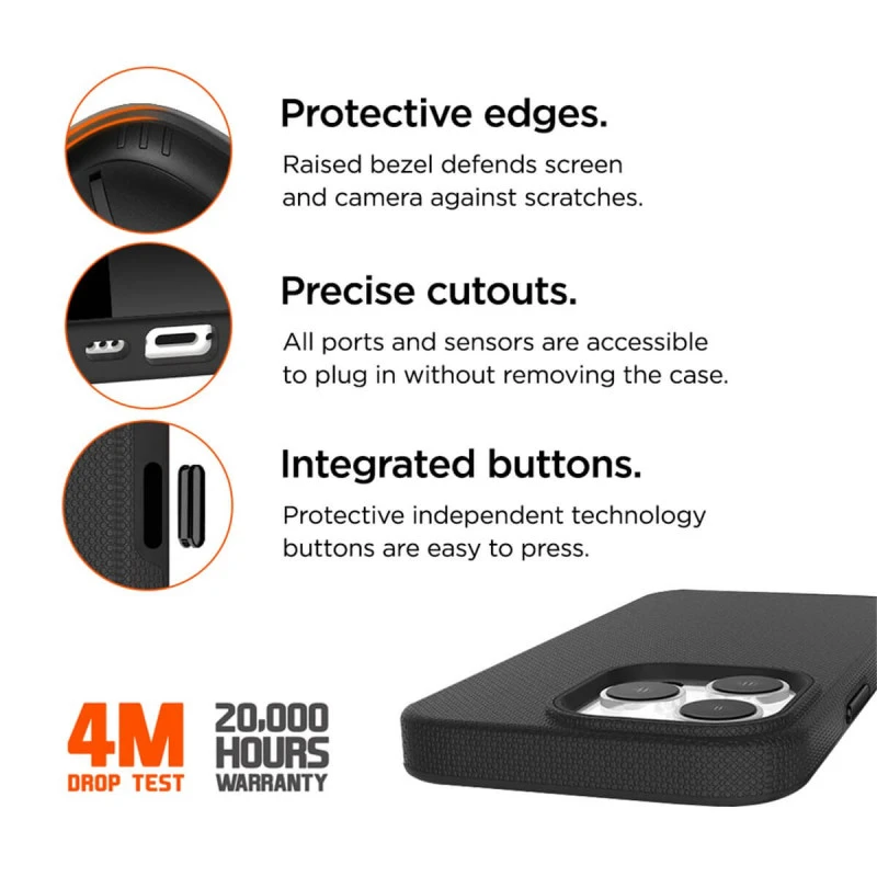 Eiger - IPhone 15 PRO Coque Rigide NORTH Case Noir 4 Eiger - IPhone 15 PRO Coque Rigide NORTH Case Noir – Image 2