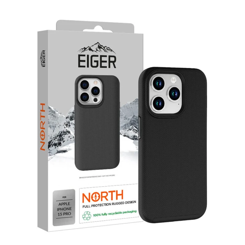 Eiger - IPhone 15 PRO Coque Rigide NORTH Case Noir 3 Eiger - IPhone 15 PRO Coque Rigide NORTH Case Noir