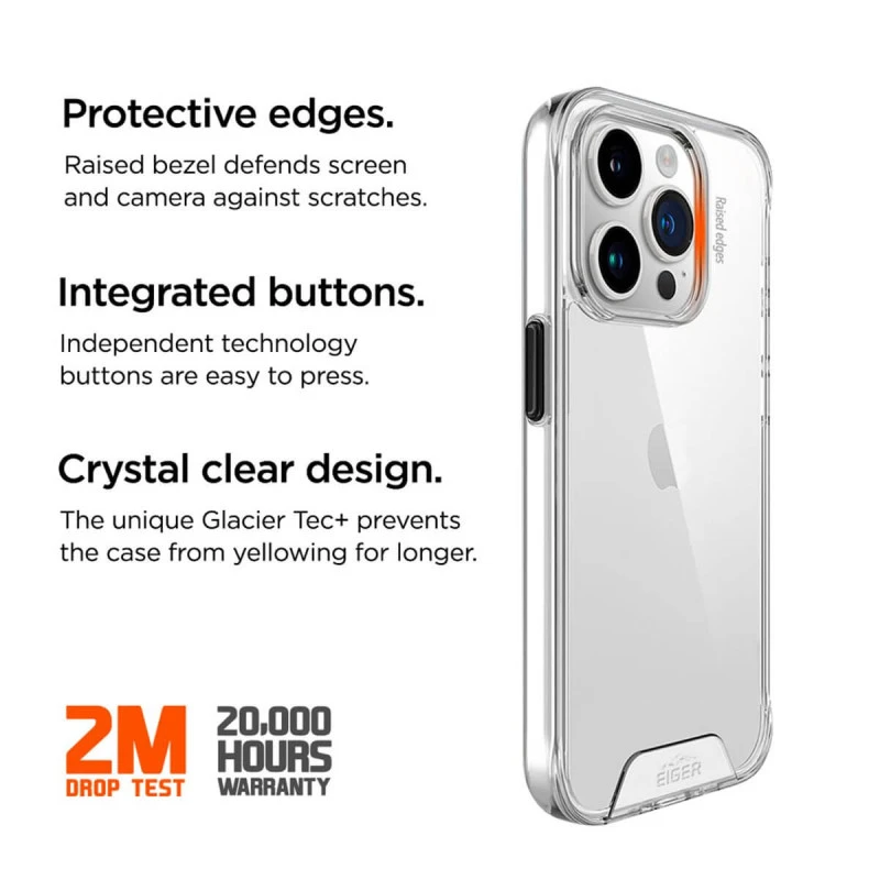 Eiger - IPhone 15 PRO MAX Coque Rigide GLACIER Clair 4 Eiger - IPhone 15 PRO MAX Coque Rigide GLACIER Clair – Image 2