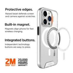 Eiger - IPhone 15 PRO MAX Coque Rigide GLACIER MagSafe Clair -Mobilemania Magasin eiger iphone 15 pro max coque rigide glacier magsafe clair 2