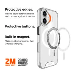 Eiger - IPhone 16 Coque Rigide GLACIER MagSafe Clair -Mobilemania Magasin eiger iphone 16 coque rigide glacier magsafe clair 1