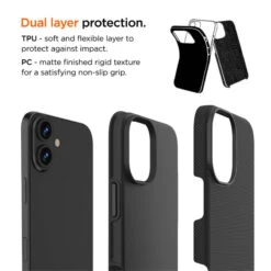 Eiger - IPhone 16 Coque Rigide NORTH Case Noir -Mobilemania Magasin eiger iphone 16 coque rigide north case noir 2