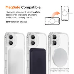 Eiger - IPhone 16 Coque Souple ICE GRIP MagSafe Case Clair -Mobilemania Magasin eiger iphone 16 coque souple ice grip magsafe case clair 2