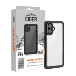 Eiger - IPhone 16 Plus Coque Rigide AVALANCHE Noir