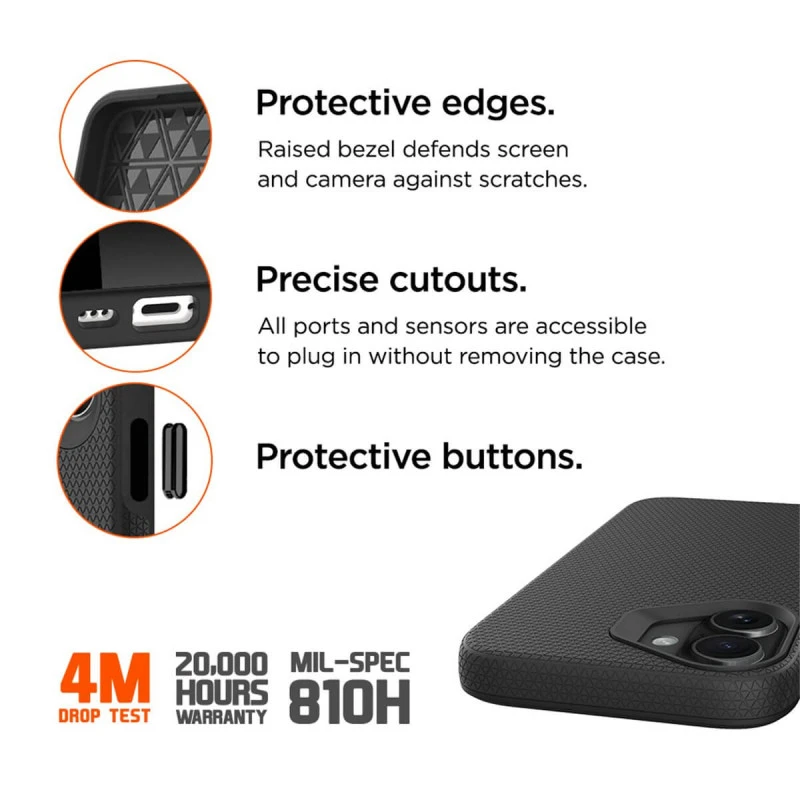 Eiger - IPhone 16 Plus Coque Rigide NORTH Case MagSafe Noir 4 Eiger - IPhone 16 Plus Coque Rigide NORTH Case MagSafe Noir – Image 2