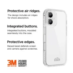Eiger - IPhone 16 Plus Coque Souple ICE GRIP Case Clair -Mobilemania Magasin eiger iphone 16 plus coque souple ice grip case clair 1
