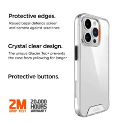 Eiger - IPhone 16 PRO Coque Rigide GLACIER Clair -Mobilemania Magasin eiger iphone 16 pro coque rigide glacier clair 2