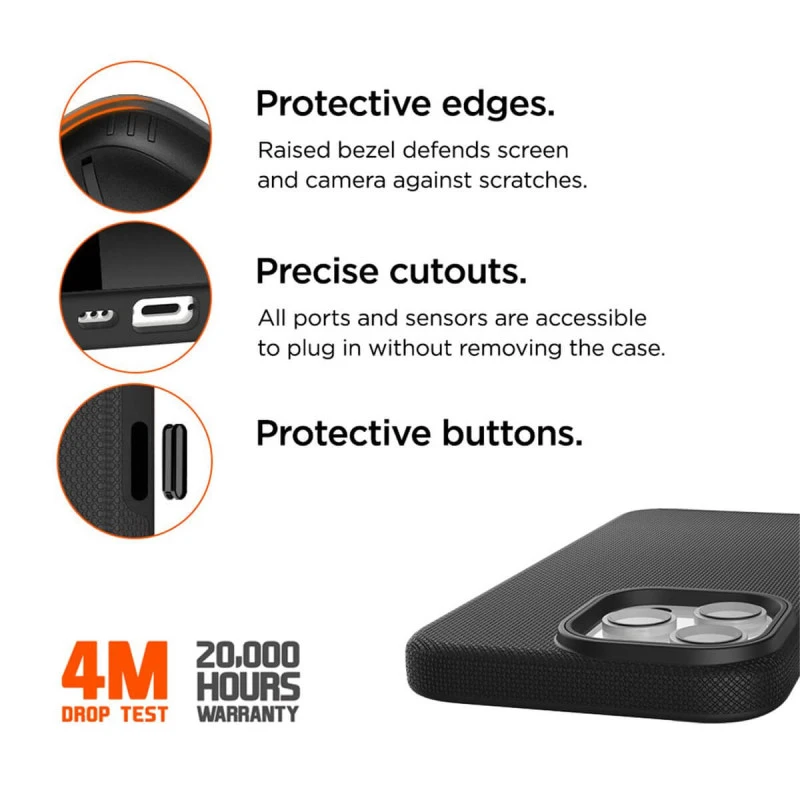 Eiger - IPhone 16 PRO Coque Rigide NORTH Case Noir 4 Eiger - IPhone 16 PRO Coque Rigide NORTH Case Noir – Image 2