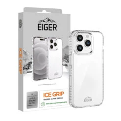Eiger - IPhone 16 PRO Coque Souple ICE GRIP Case Clair