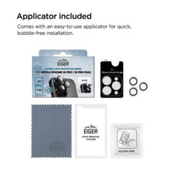 Eiger - IPhone 16 PRO/16 PRO MAX Protection Camera Mountain Glass Lens Rings 6 Eiger - IPhone 16 PRO/16 PRO MAX Protection Camera Mountain Glass Lens Rings -Mobilemania Magasin eiger iphone 16 pro16 pro max protection camera mountain glass lens rings 1