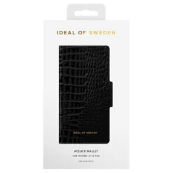 IDeal Of Sweden - IPhone 12 / IPhone 12 PRO Etui 2in1 Neo Black Croco -Mobilemania Magasin etui coque 2 en 1 ideal of sweden neo black croco atelier wallet series apple iphone 1212 pro 3