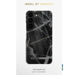 IDeal Of Sweden - Galaxy S22 5G Coque Black Thunder Marble -Mobilemania Magasin ideal of sweden galaxy s22 5g coque black thunder marble 5