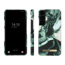 IDeal Of Sweden - Galaxy S22 5G Coque Golden Olive Marble -Mobilemania Magasin ideal of sweden galaxy s22 5g coque golden olive marble 1
