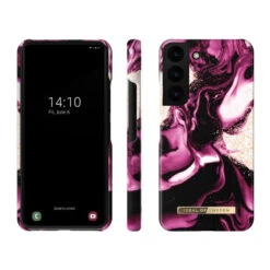 IDeal Of Sweden - Galaxy S22 5G Coque Golden Ruby Marble -Mobilemania Magasin ideal of sweden galaxy s22 5g coque golden ruby marble 1