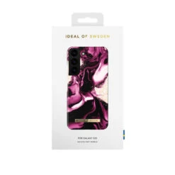 IDeal Of Sweden - Galaxy S22 5G Coque Golden Ruby Marble -Mobilemania Magasin ideal of sweden galaxy s22 5g coque golden ruby marble 2