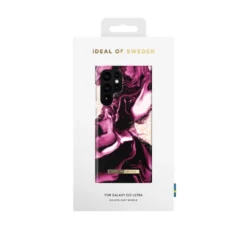 IDeal Of Sweden - Galaxy S22 Ultra 5G Coque Golden Ruby Marble -Mobilemania Magasin ideal of sweden galaxy s22 ultra 5g coque golden ruby marble 2