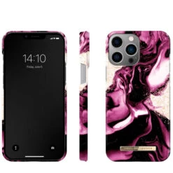 IDeal Of Sweden - IPhone 13 PRO Coque Golden Ruby Marble -Mobilemania Magasin ideal of sweden iphone 13 pro coque golden ruby marble 2
