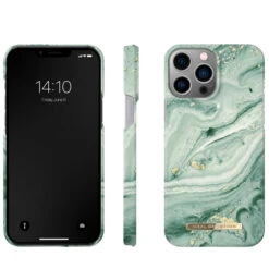 IDeal Of Sweden - IPhone 13 PRO Coque Mint Swirl Marble -Mobilemania Magasin ideal of sweden iphone 13 pro coque mint swirl marble 2