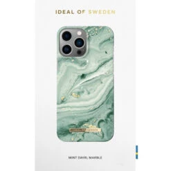 IDeal Of Sweden - IPhone 13 PRO Coque Mint Swirl Marble -Mobilemania Magasin ideal of sweden iphone 13 pro coque mint swirl marble 5
