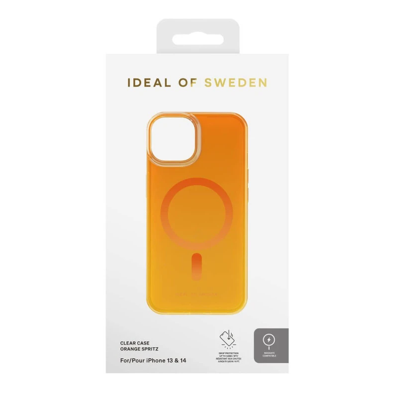 IDeal Of Sweden - IPhone 14 Coque Clear Case MagSafe Orange Spritz 6 IDeal Of Sweden - IPhone 14 Coque Clear Case MagSafe Orange Spritz – Image 4
