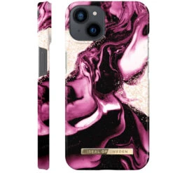 IDeal Of Sweden - IPhone 14 Coque Golden Ruby Marble -Mobilemania Magasin ideal of sweden iphone 14 coque golden ruby marble 1