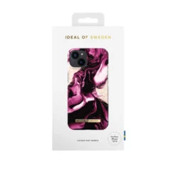IDeal Of Sweden - IPhone 14 Coque Golden Ruby Marble -Mobilemania Magasin ideal of sweden iphone 14 coque golden ruby marble 5
