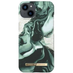 IDeal Of Sweden - IPhone 14 Plus Coque Golden Olive Marble