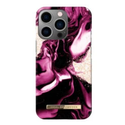 IDeal Of Sweden - IPhone 14 PRO Coque Golden Ruby Marble