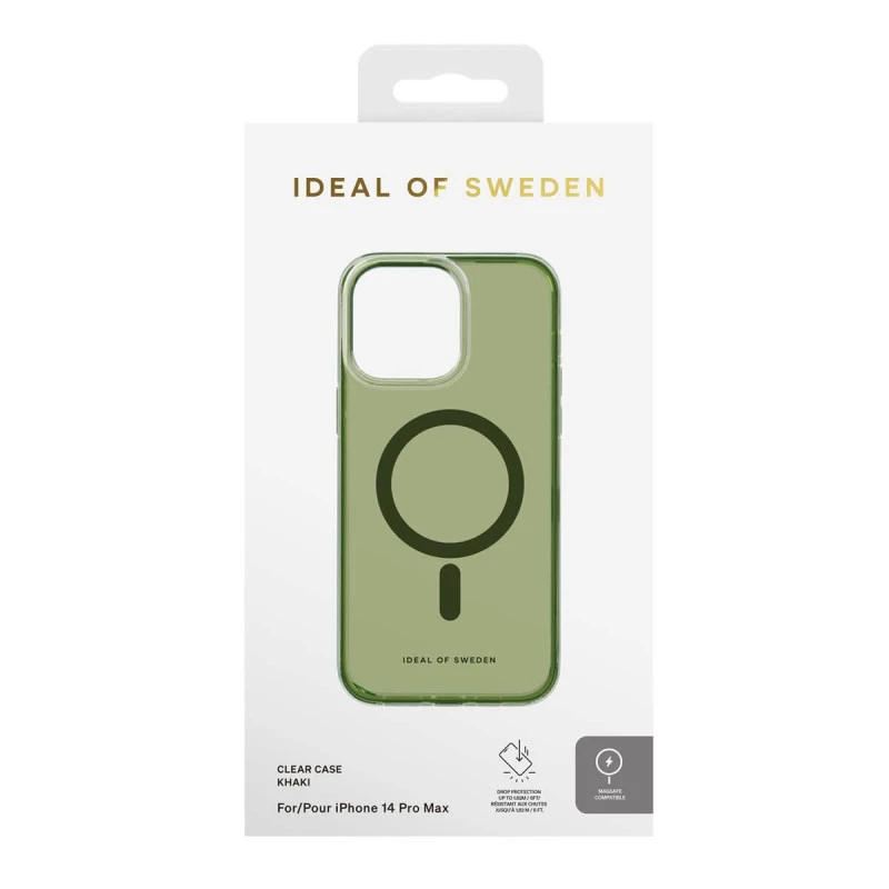 IDeal Of Sweden - IPhone 14 PRO MAX Coque Clear Case MagSafe Khaki 6 IDeal Of Sweden - IPhone 14 PRO MAX Coque Clear Case MagSafe Khaki – Image 4